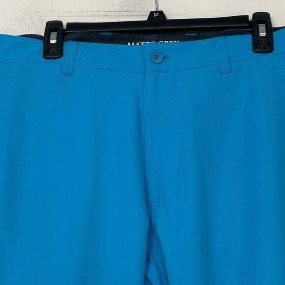 Matte Grey Wayfarer Golf Pants 34/30 Hawaiian Ocean Blue Performance Stretch New - Picture 5 of 11